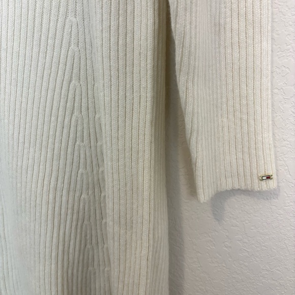NWT Tommy Hilfiger Ivory Ribbed Knit Sweater Dress Women’s Large Classic Work - Picture 3 of 9